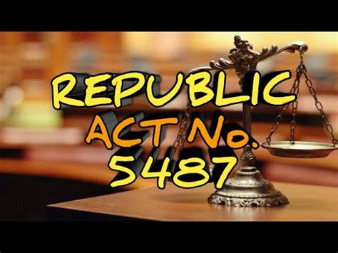 what is ra 5487|Republic Act No. 5487 : REPUBLIC ACTS .